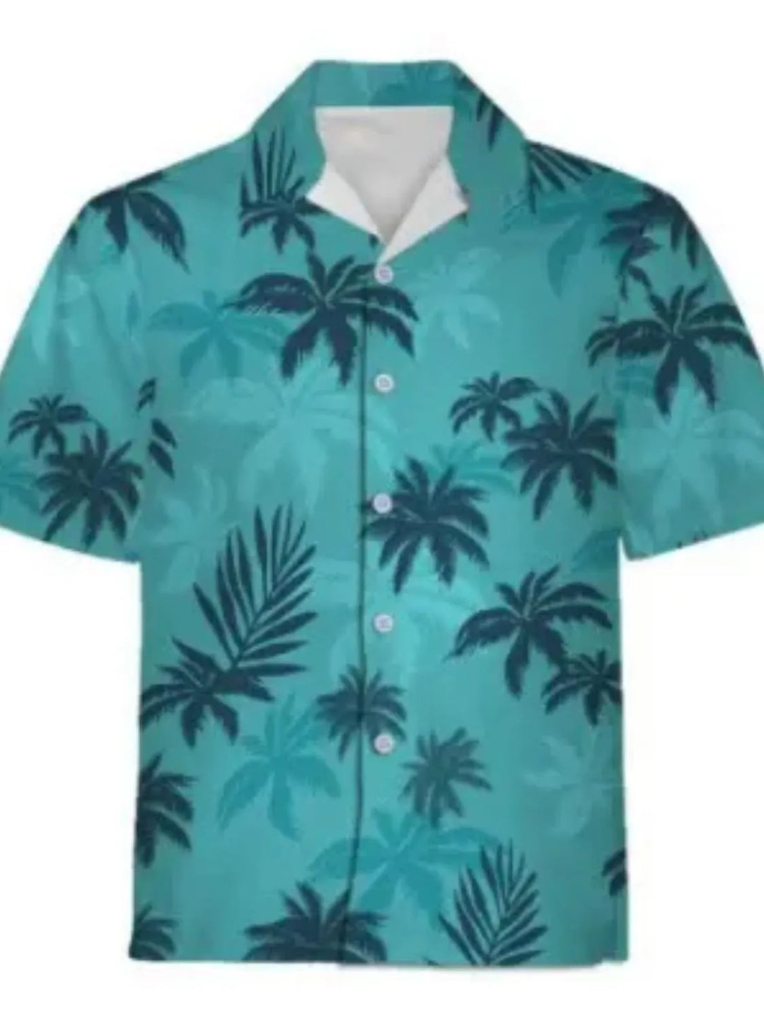 Men's Full Size Printed Button Up Short Sleeve Shirt Plus Size