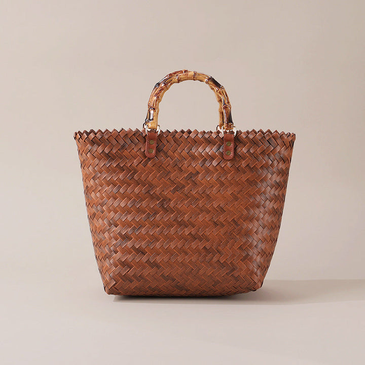 PP Hand Woven Rattan Style Gift Bag