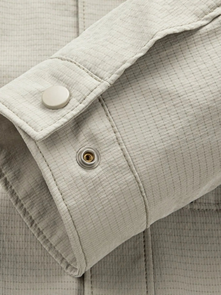 Men's Plus Size Button Up Long Sleeve Jacket