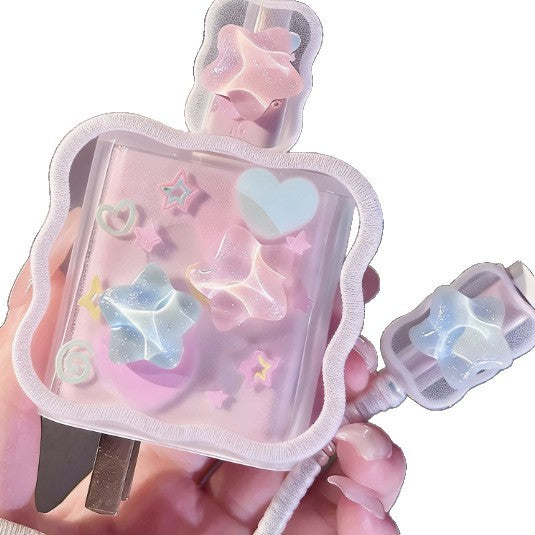 Cartoon Star Phone Cable Protector Case