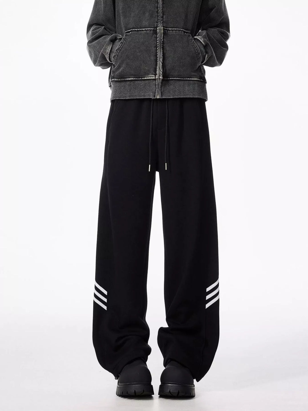 Men's Plus Size Wide Leg Casual Sweatpants with Drawstring