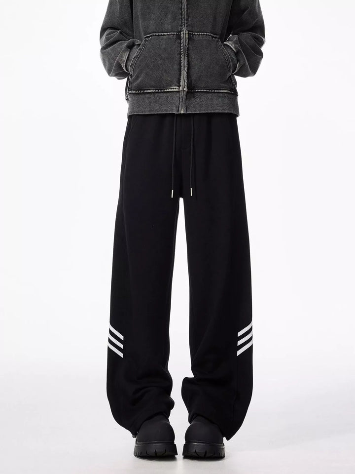 Men's Plus Size Wide Leg Casual Sweatpants with Drawstring
