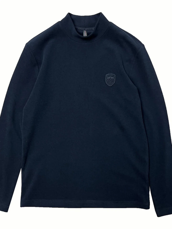 Men's Plus Size Mock Neck Long Sleeve T-Shirt