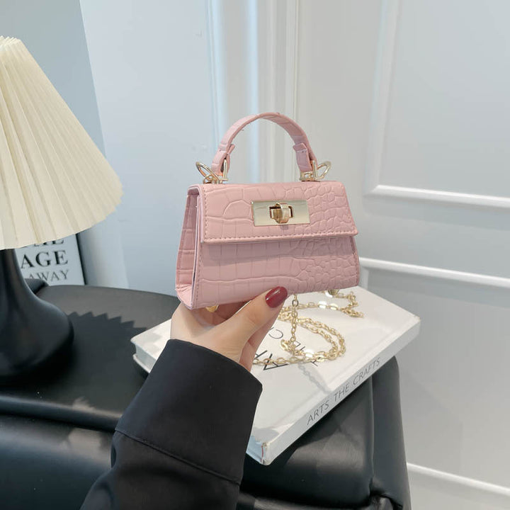 Casual Small Square Handbag With Shoulder Strap