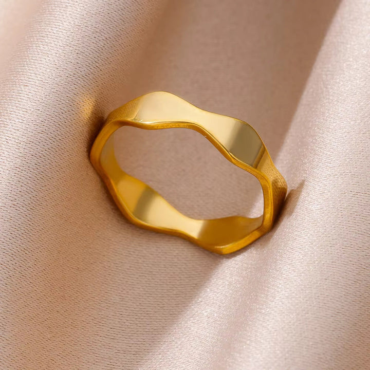 Geometric Stainless Steel Ring For Women