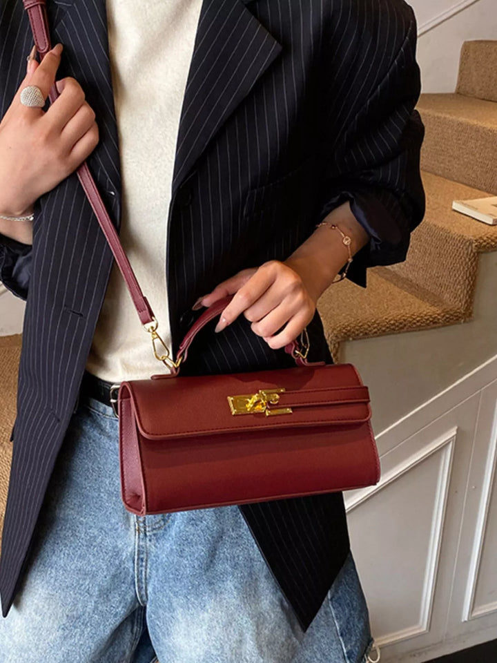 Golden Clasp Crossbody Bag