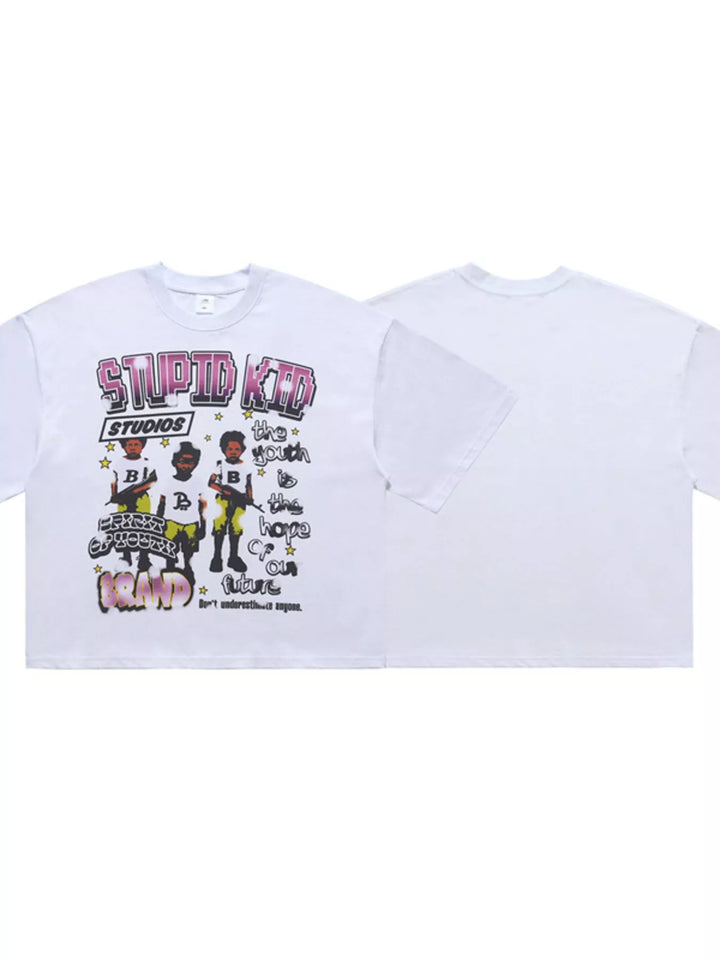 Men's Graphic Round Neck Short Sleeve T-Shirt