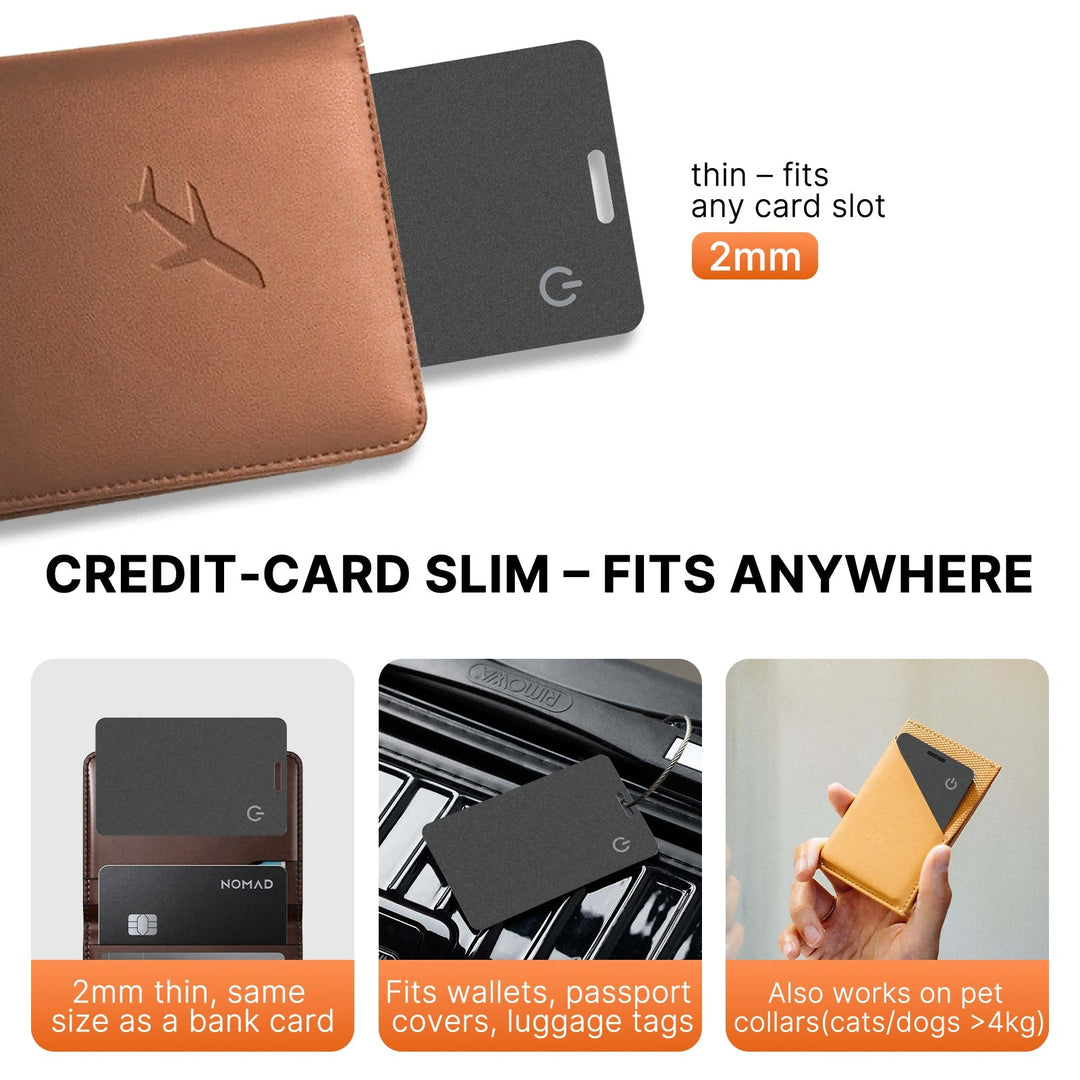 Smart Card Tracker For Find My, Anti-Lost Locator IP68 Waterproof Built-in Speaker, 90-Day Battery Life, Ultra-Slim Wallet Tracker