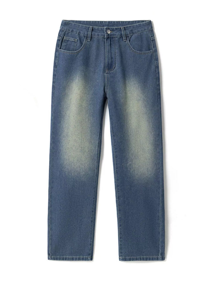 Men's Vintage Wash Wide Leg Jeans