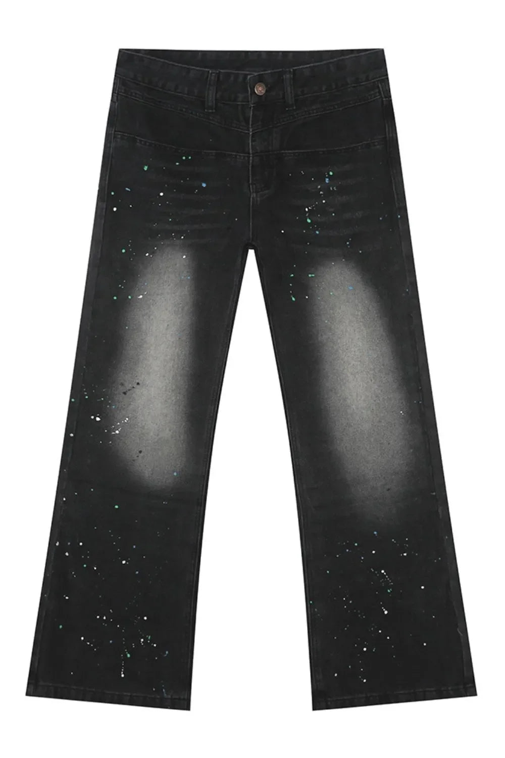 Splash Ink Washed Jeans with Pockets