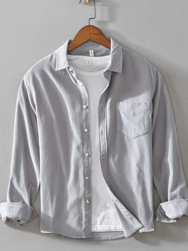 Men's Plus Size Button Up Long Sleeve Shirt