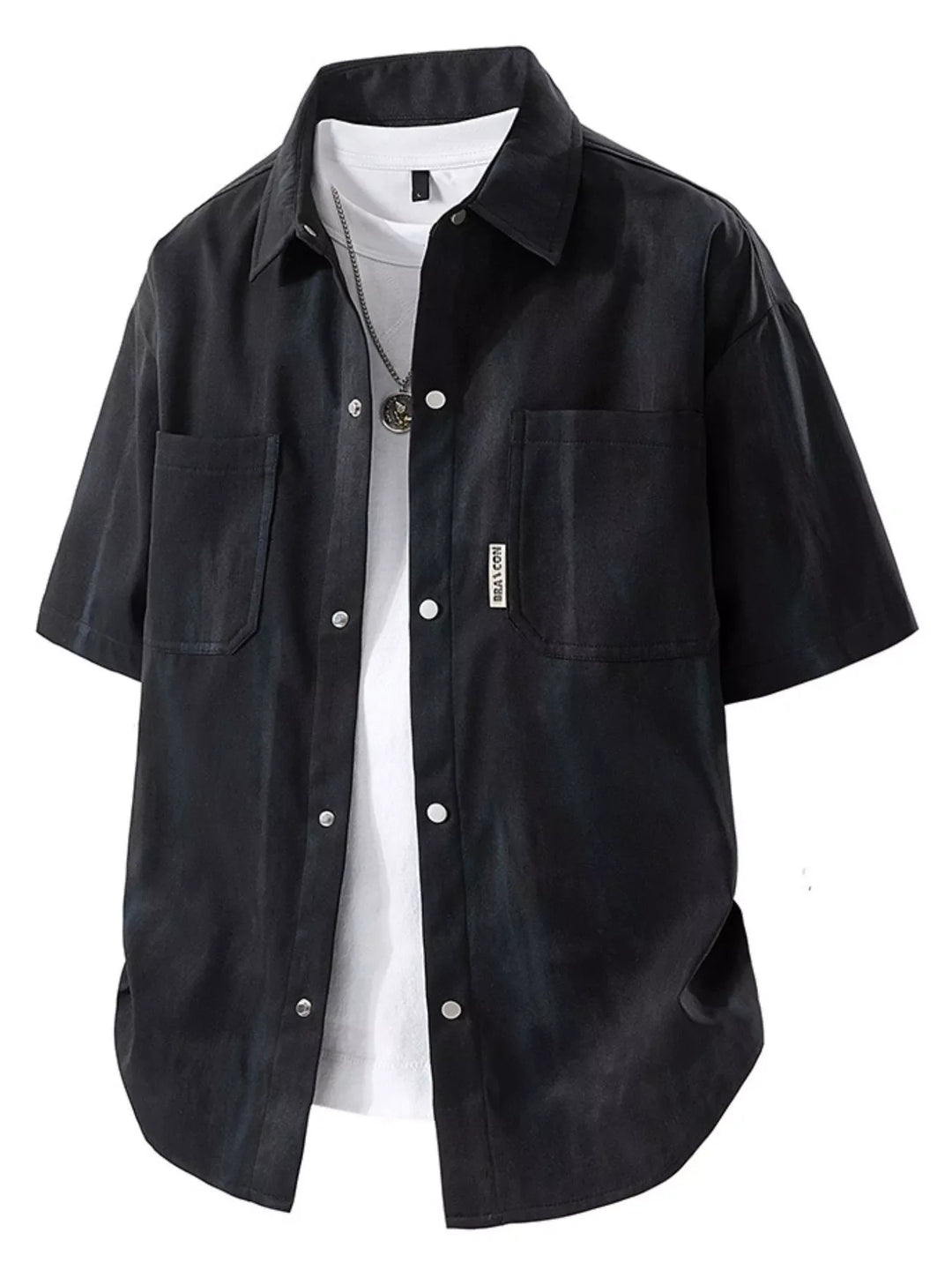 Men's Plus Size Snap Down Short Sleeve Shirt