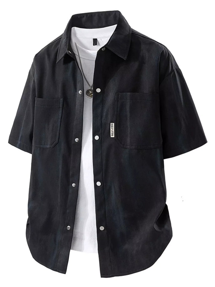 Men's Plus Size Snap Down Short Sleeve Shirt