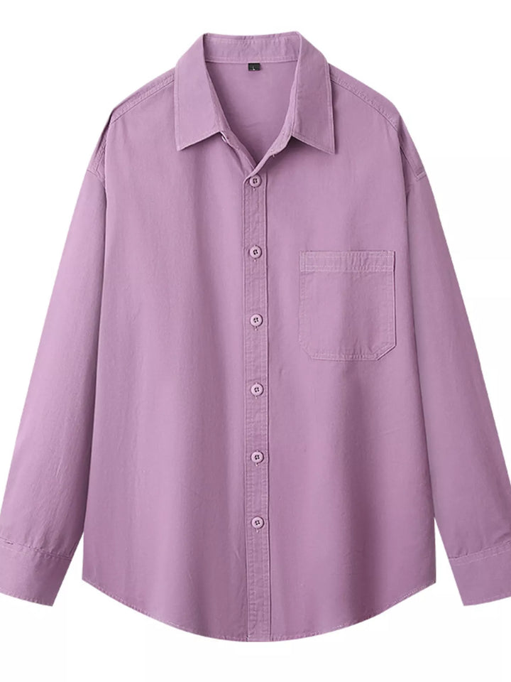 Men's Plus Size Button Up Long Sleeve Shirt