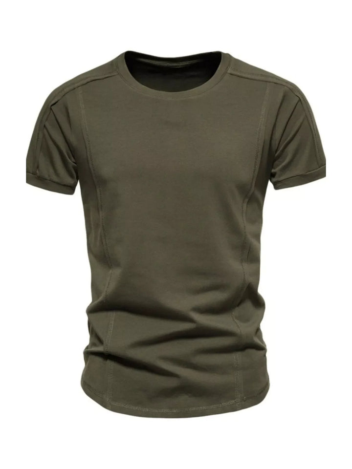 Men's Plus Size Round Neck Tactical Style T-Shirt