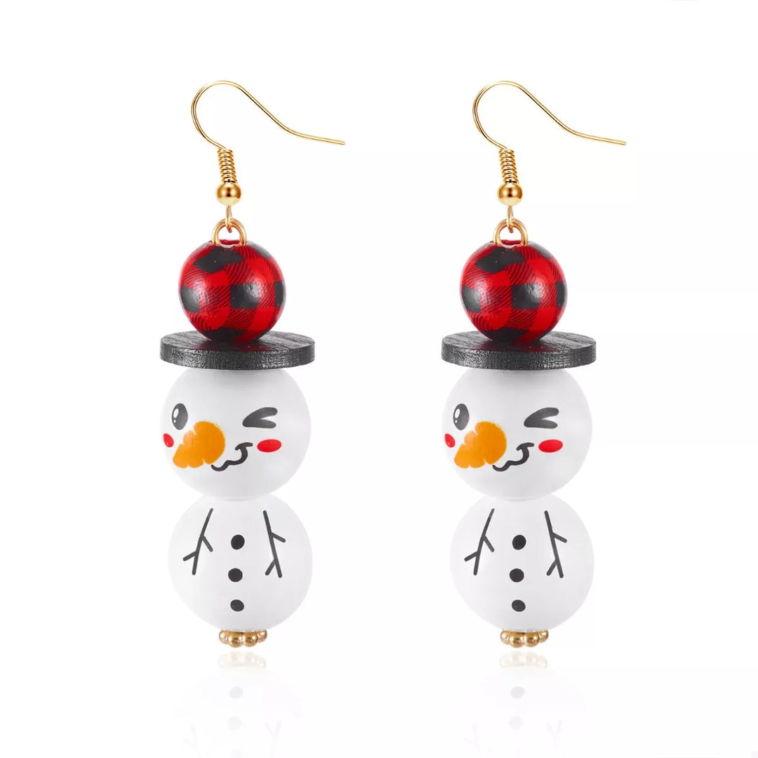 Christmas Snowman Dangle Earrings