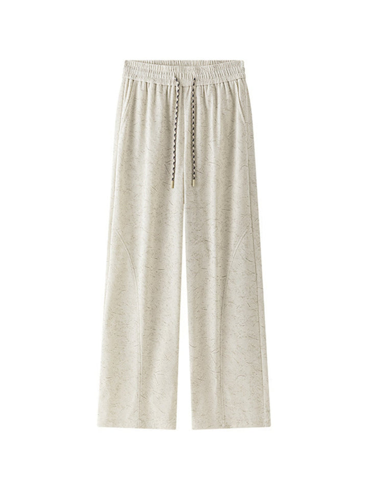 Men's Plus Size Corduroy Drawstring Wide Leg Pants