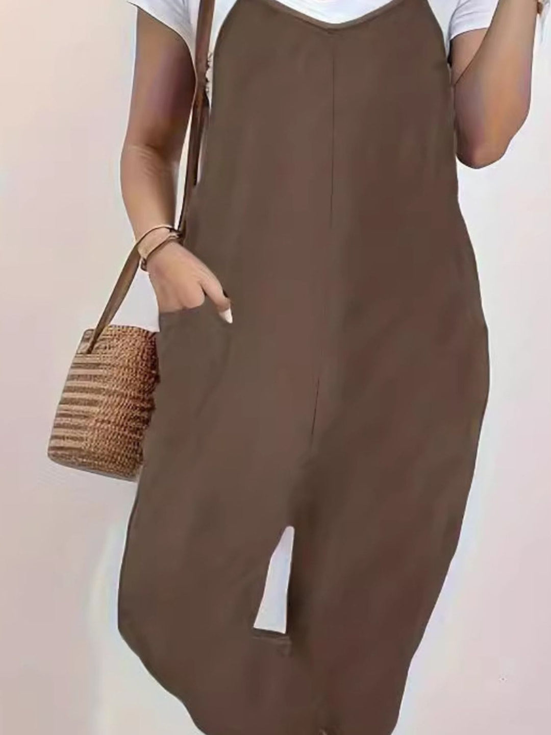 Casual Loose Fit Spaghetti Strap Jumpsuit