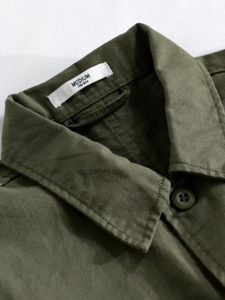 Men's Plus Size Button Up Long Sleeve Shirt