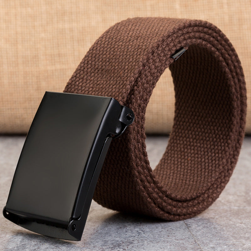 Snap-Clasp Canvas Mens Candy-Colored Belt