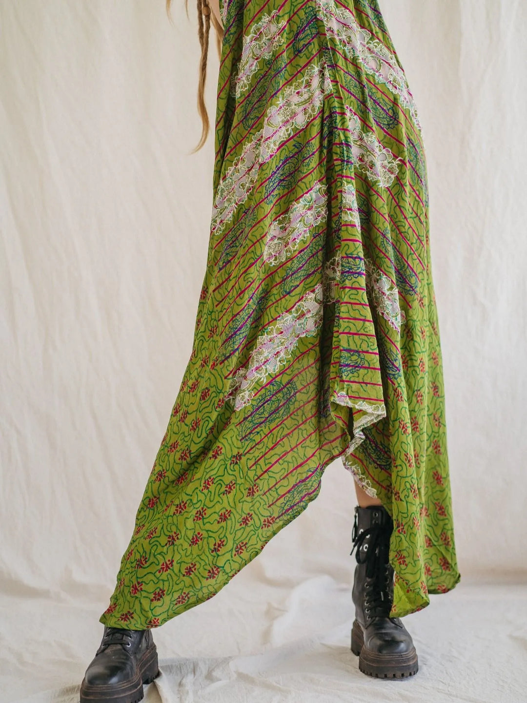 Backless Printed Halter Neck Maxi Dress
