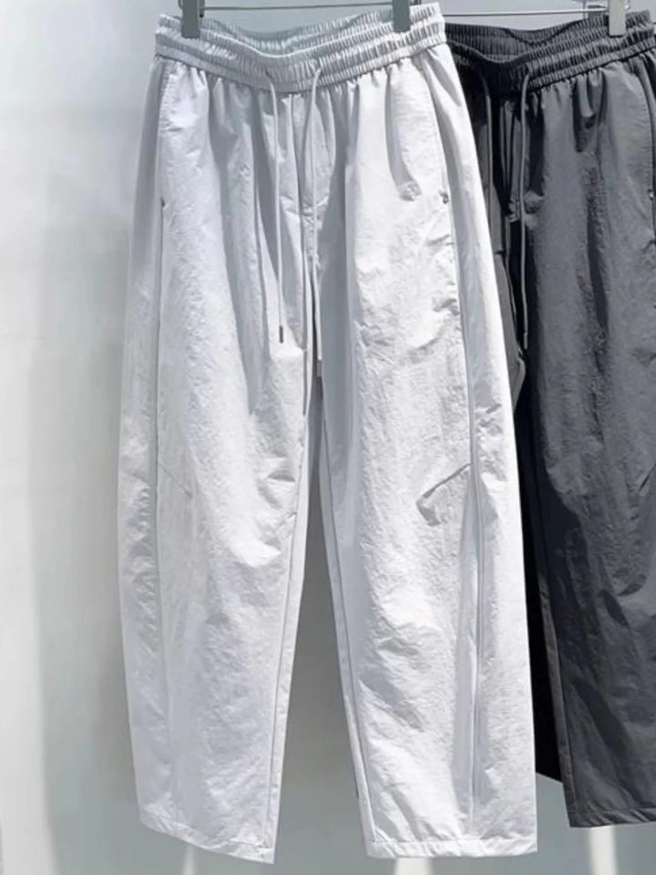 Men's Plus Size Drawstring Wide Leg Pants