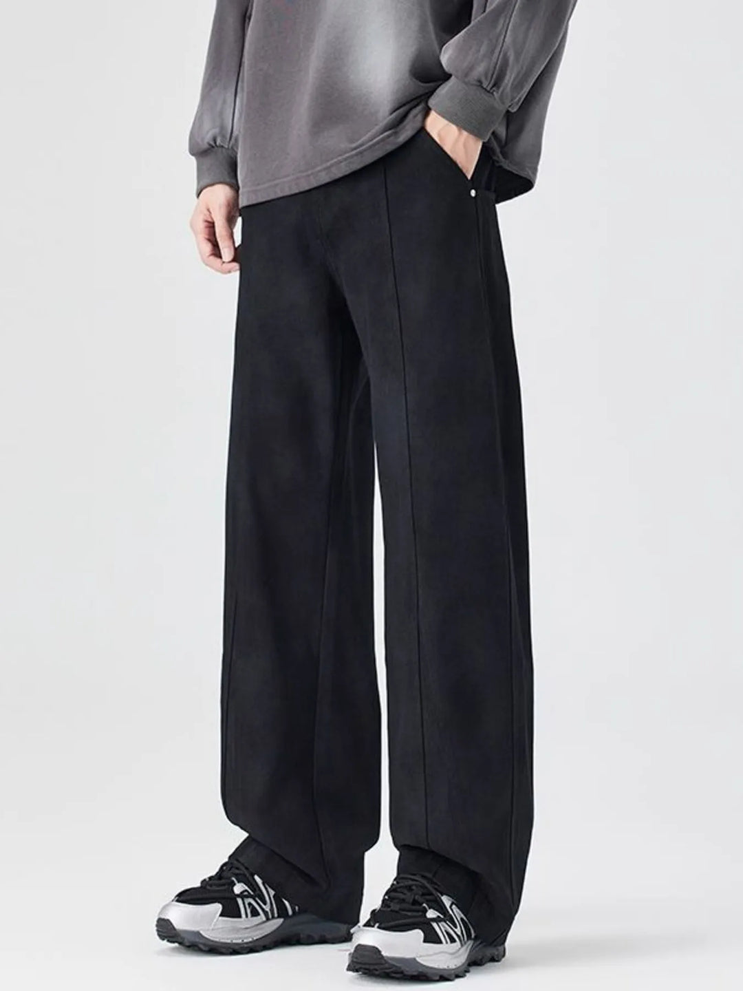 Men's Plus Size Vintage Wash Wide Leg Pants