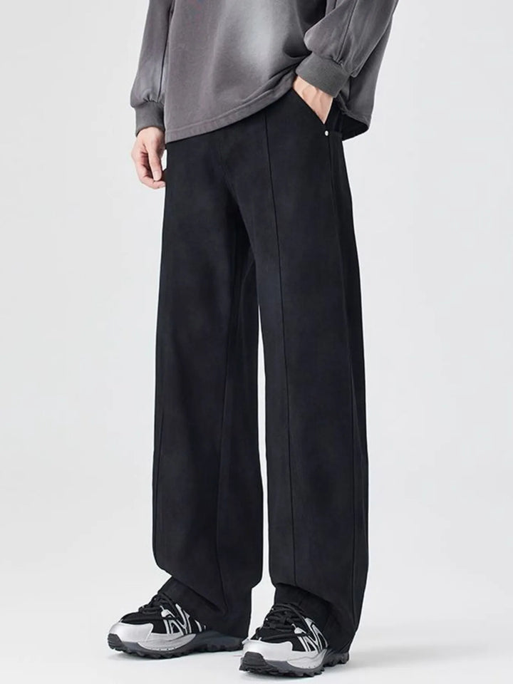 Men's Plus Size Vintage Wash Wide Leg Pants