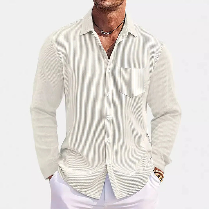 Men's Full Size Button Down Long Sleeve Shirt Plus Size