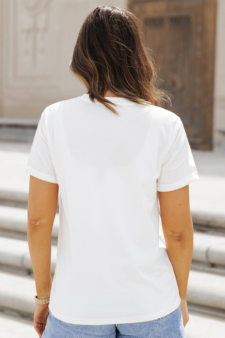 White Take me out to the Ballgame Casual Tee