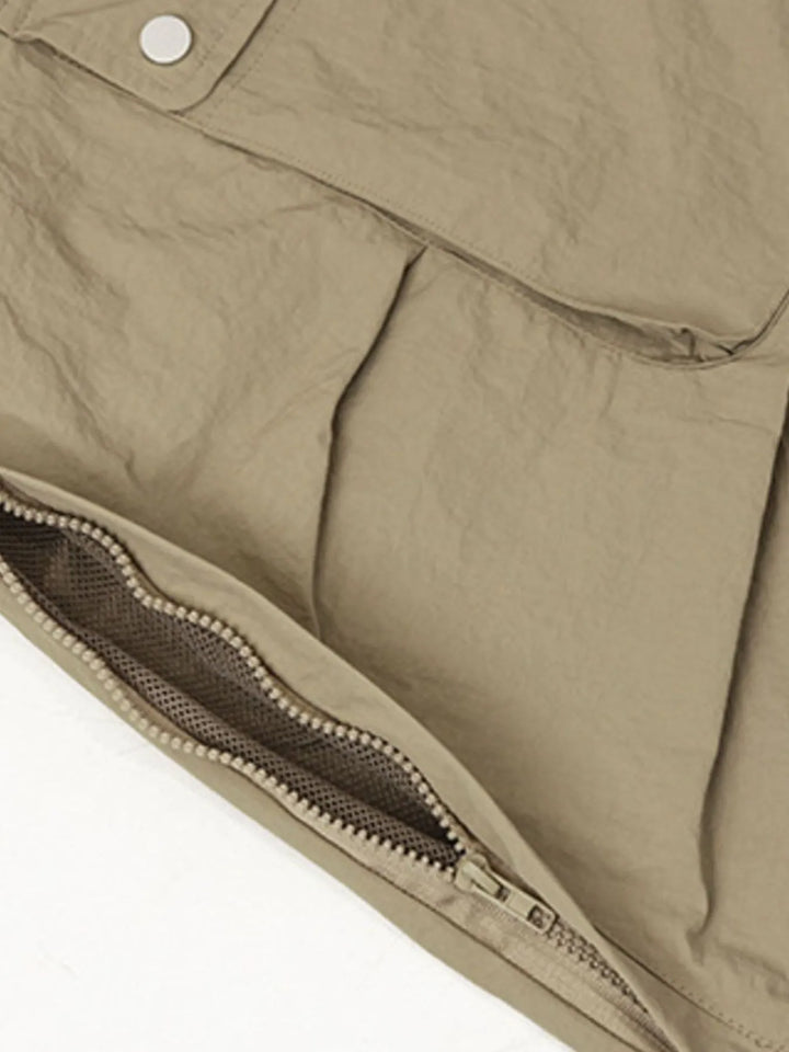 Men's Wide Leg Cargo Pants with Drawstring Waist