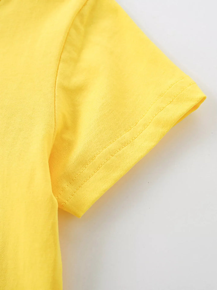 Children's Excavator Patch Short Sleeve T-Shirt