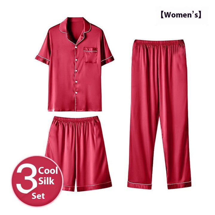 Ice Silk Home Wear Suit Men's Three-piece Suit