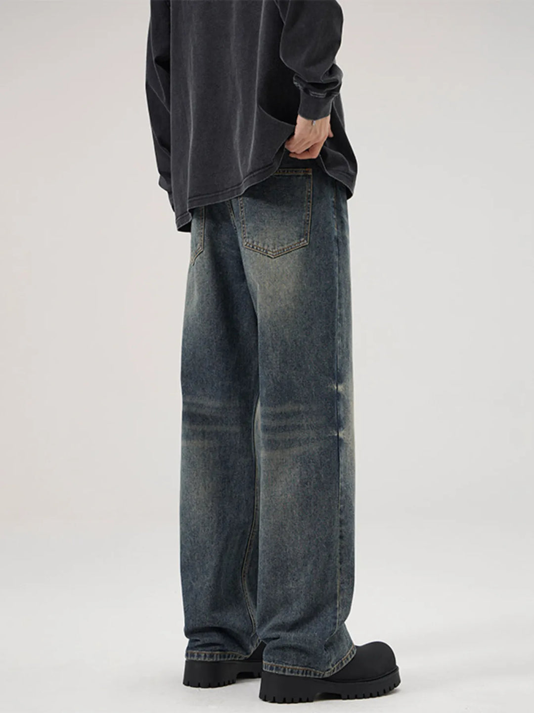 Men's Full Size Wide-Leg Relaxed Fit Jeans Plus Size