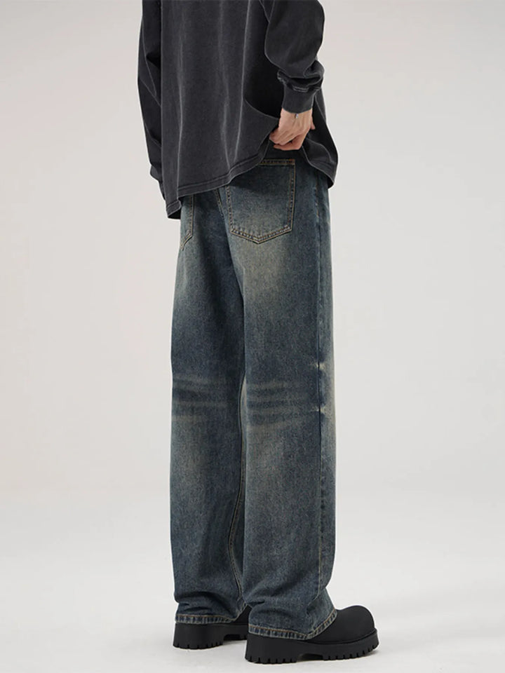 Men's Full Size Wide-Leg Relaxed Fit Jeans Plus Size