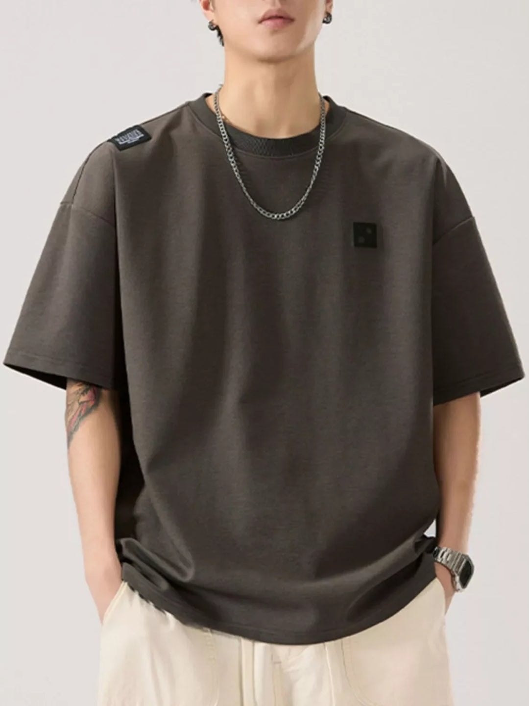 Men's Full Size Round Neck Short Sleeve T-Shirt Plus Size