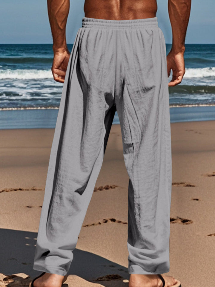 Men's Full Size Button-Fly Drawstring Pants Plus Size
