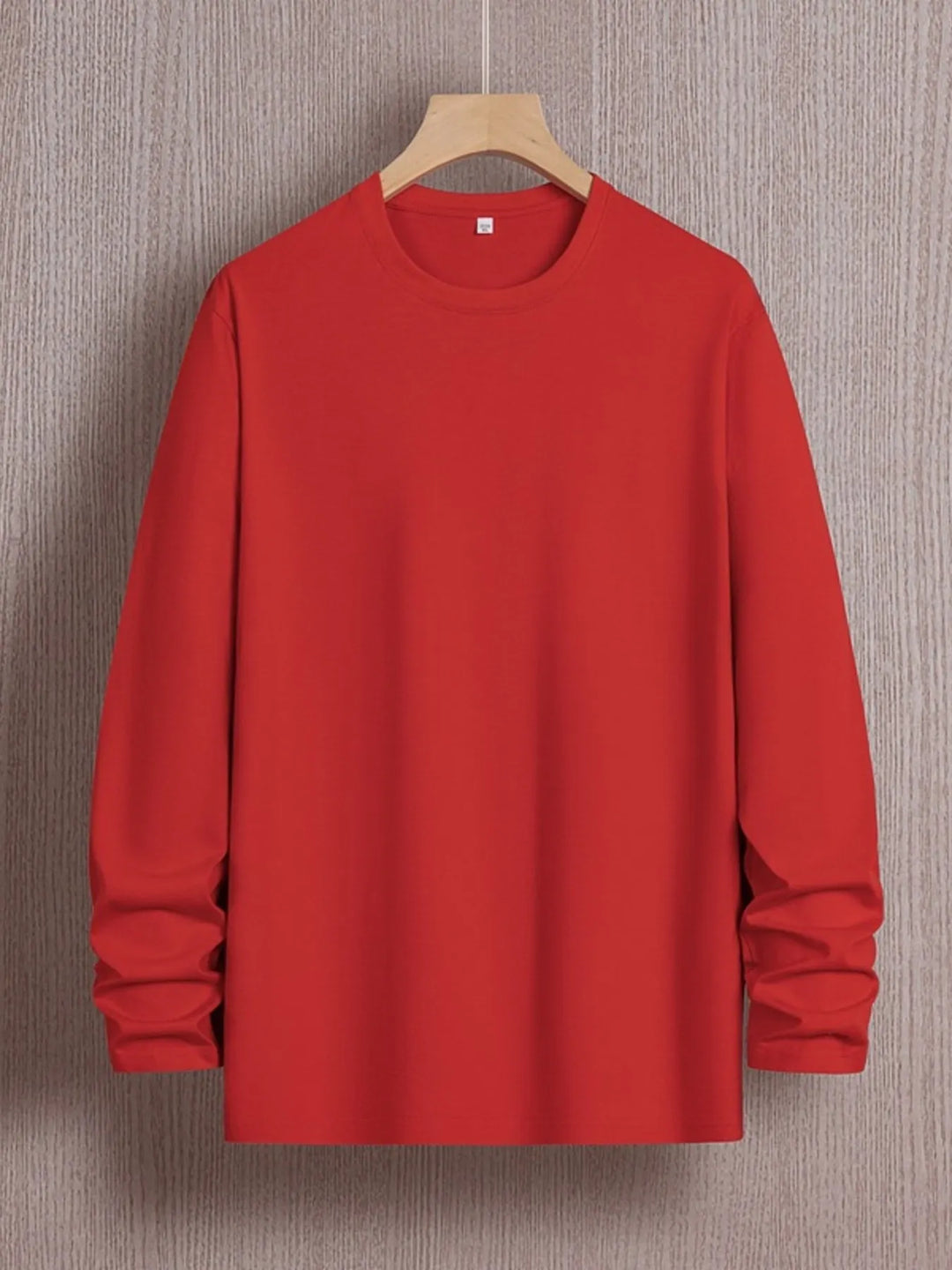 Men's Plus Size Round Neck Long Sleeve T-Shirt