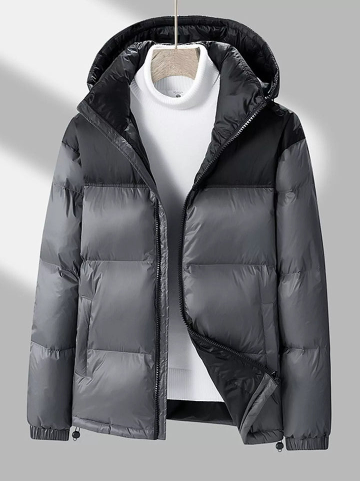Men's Full Size Lightweight Hooded Puffer Jacket Plus Size
