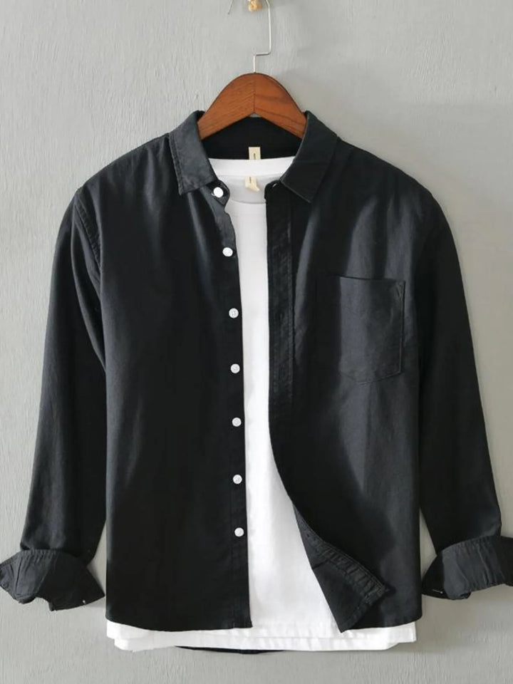 Men's Plus Size Long Sleeve Button Up Shirt