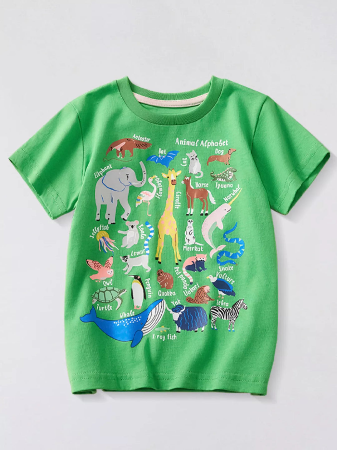 Children's Animal Graphic Short Sleeve T-Shirt
