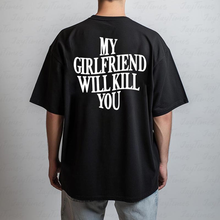 Mens European-size Cotton T-shirt