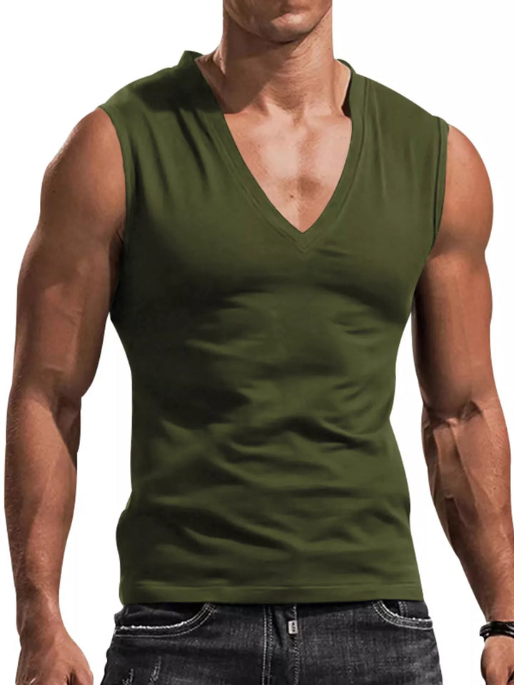 Men's Full Size V-Neck Tank Top Plus Size