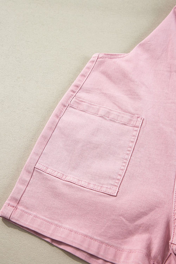 Knot Straps Denim Overalls with Pockets