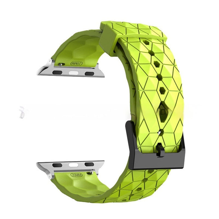 Football-patterned Watch S9 Strap S10 Silicone Replacement Wristband