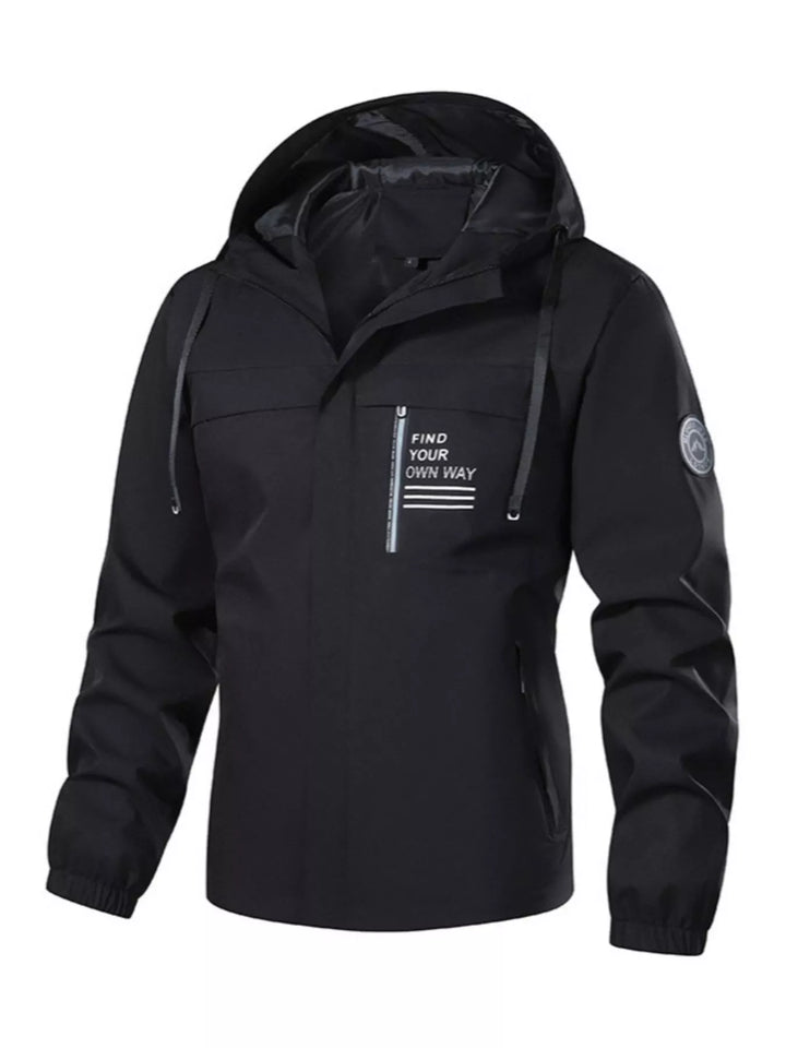 Men's Plus Size Waterproof Hooded Outdoor Jacket
