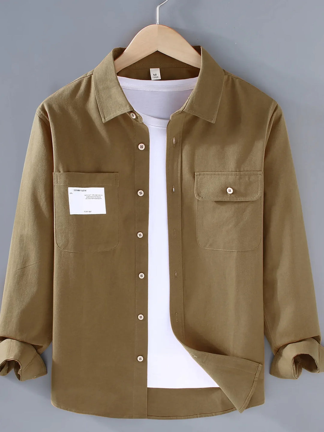 Men's Plus Size Button Up Long Sleeve Shirt