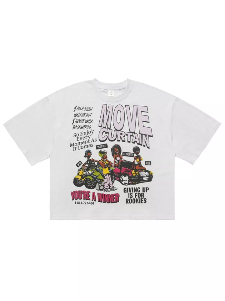 Men's Graphic Round Neck Short Sleeve T-Shirt