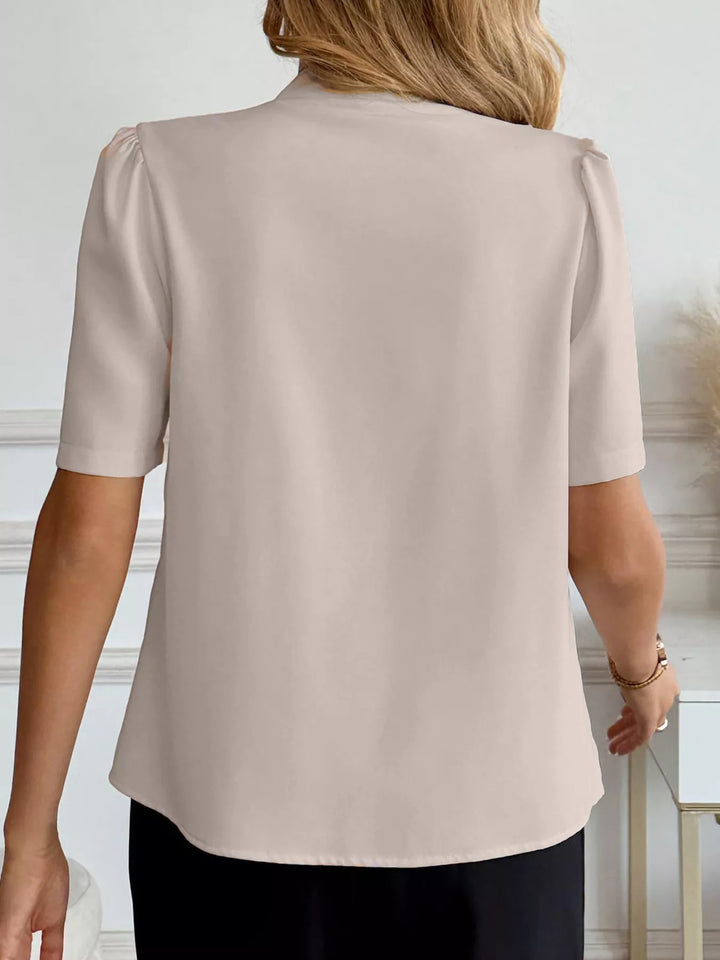 V-Neck Button-Down Shirt
