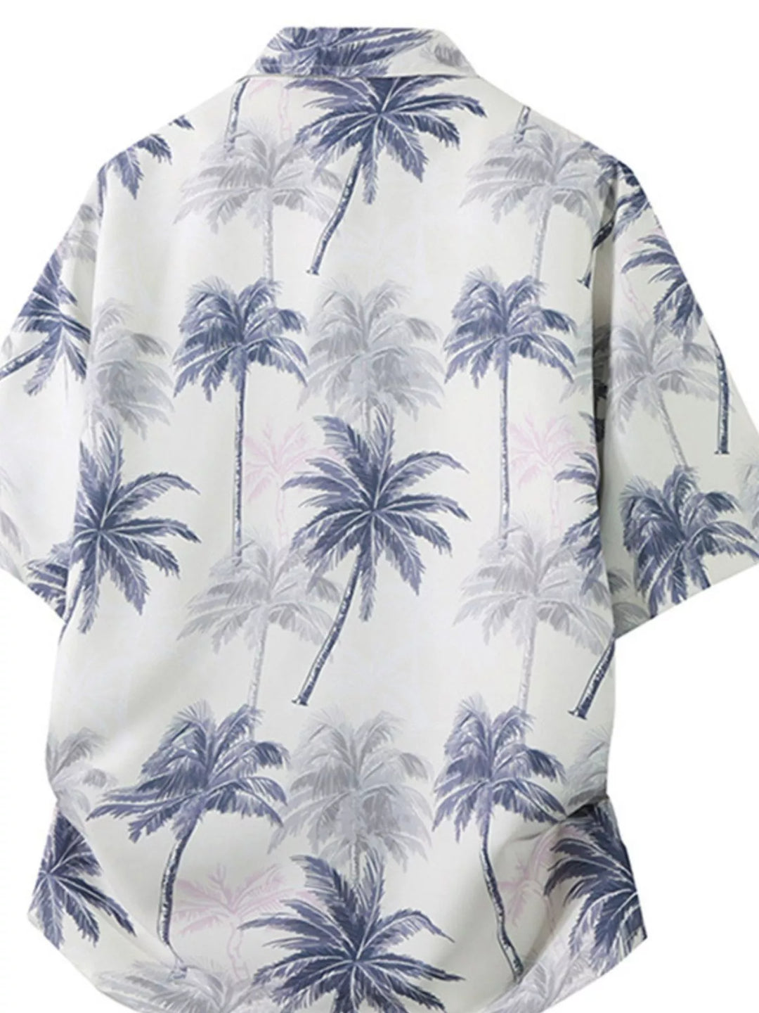 Men's Plus Size Tropical Print Short Sleeve Casual Shirt